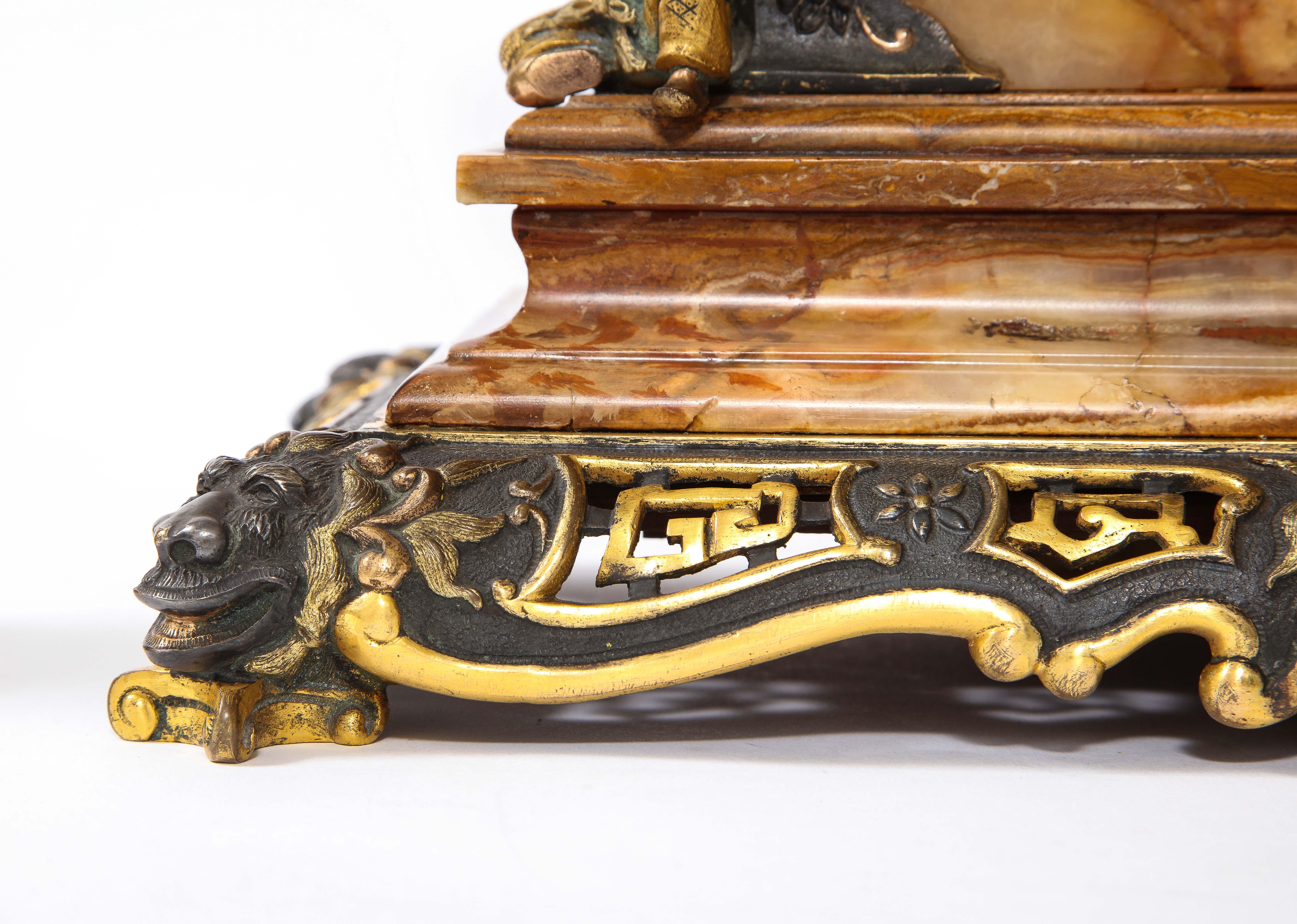 A 19 C. Reloj francés Japonisme Garniture, Att. E. Cornu, Estilo de Édouard Lièvre en venta 7
