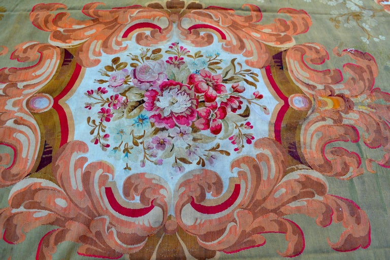 19th Century French Napoleon III Aubusson Carpet For Sale at 1stDibs