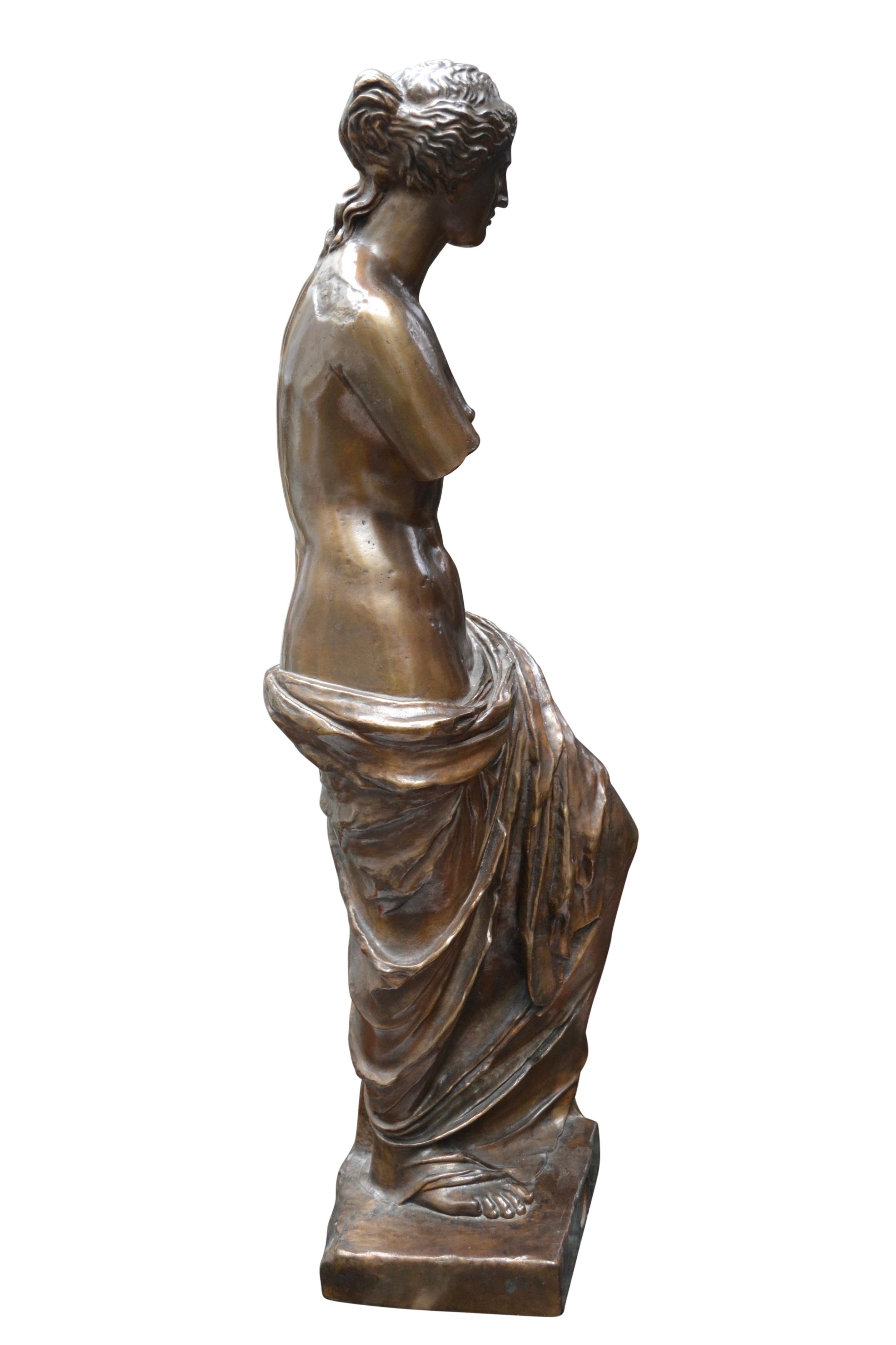 Néoclassique Statue de Vénus de Milo du Grand Tour du 19e siècle en vente