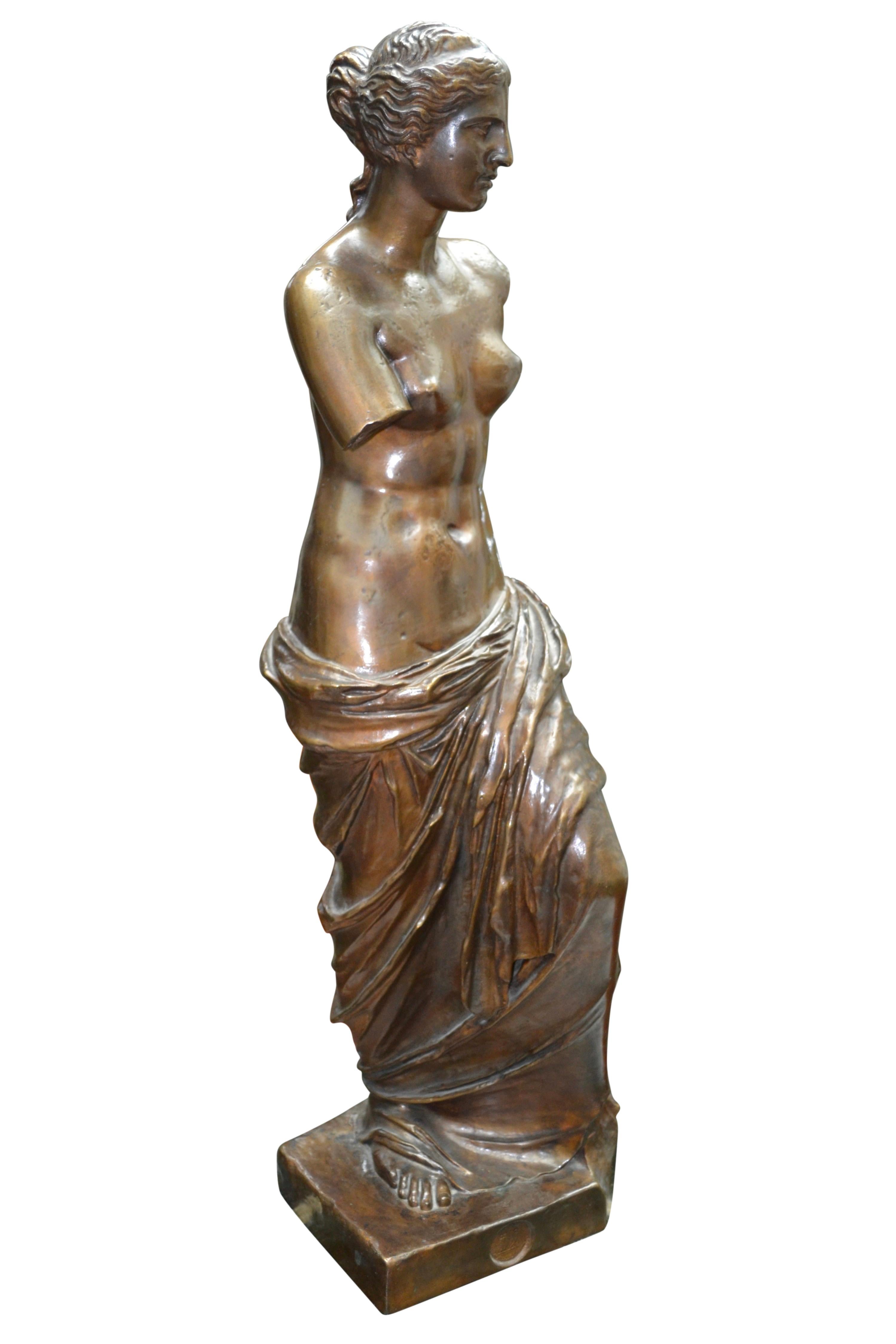 Neoclassico Statua in bronzo di Venere di Milo del XIX secolo del Grand Tour in vendita
