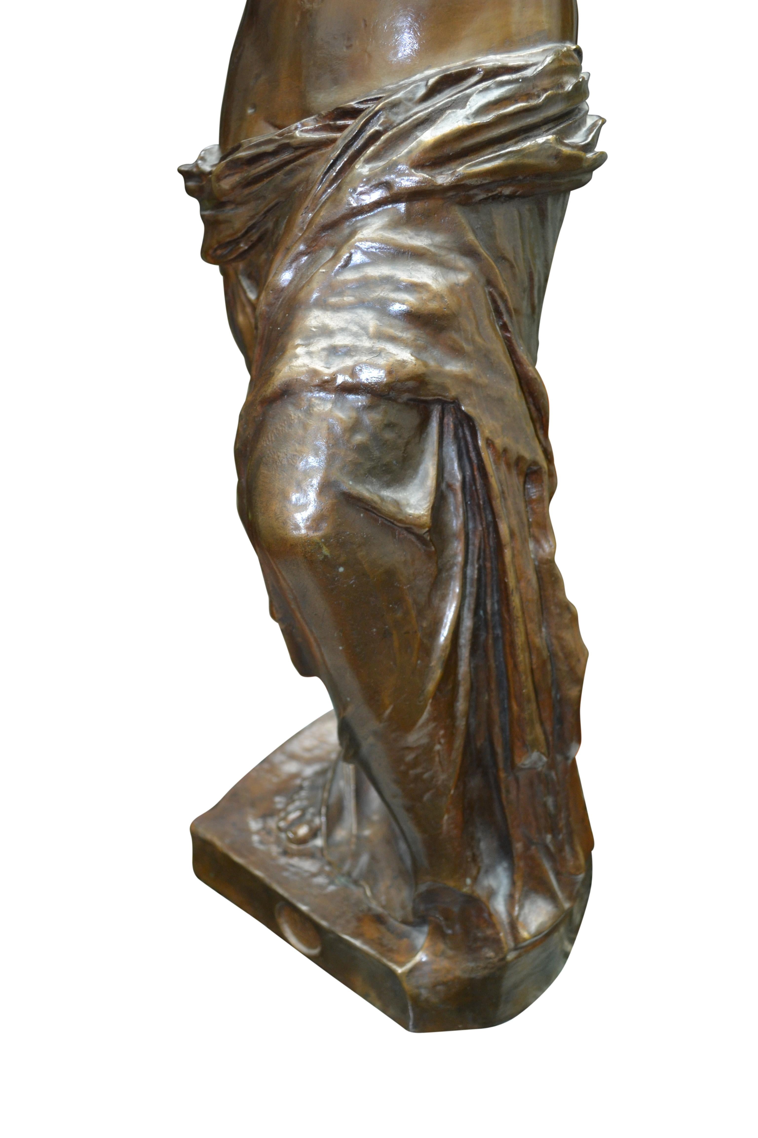 19th Century Grand Tour Bronze Statue of Venus of Milo For Sale 1