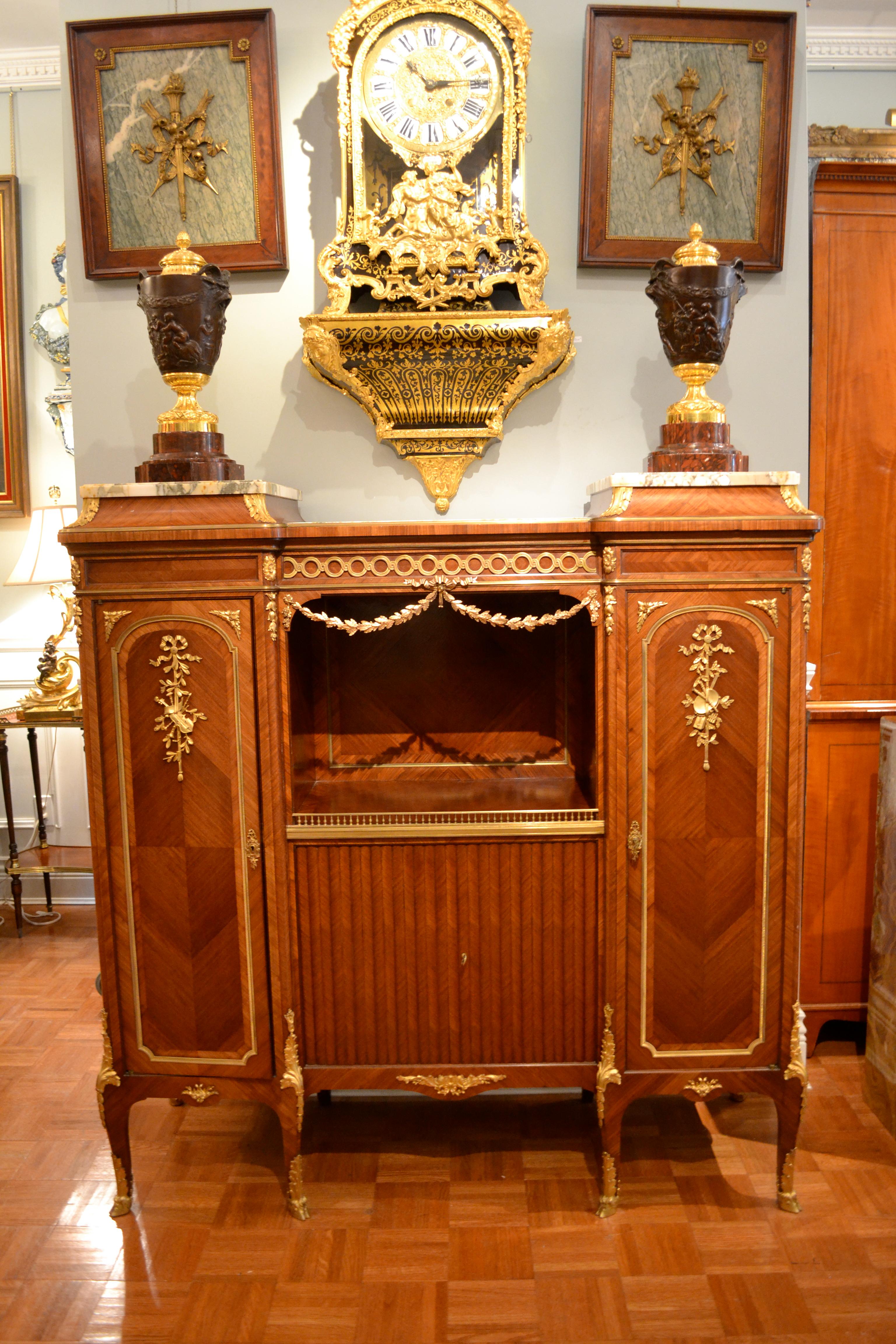 19th Century Louis XV Style Music Cabinet Signed Francois Linke In Good Condition In Vancouver, British Columbia