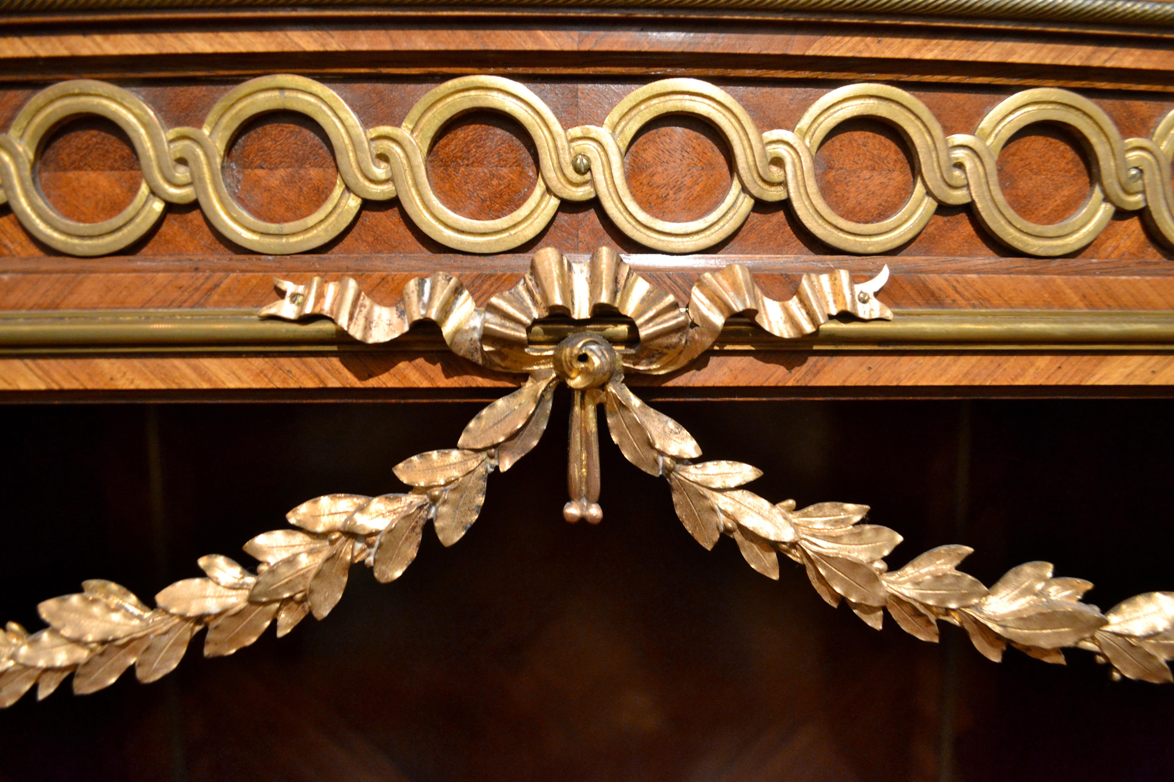 19th Century Louis XV Style Music Cabinet Signed Francois Linke 1