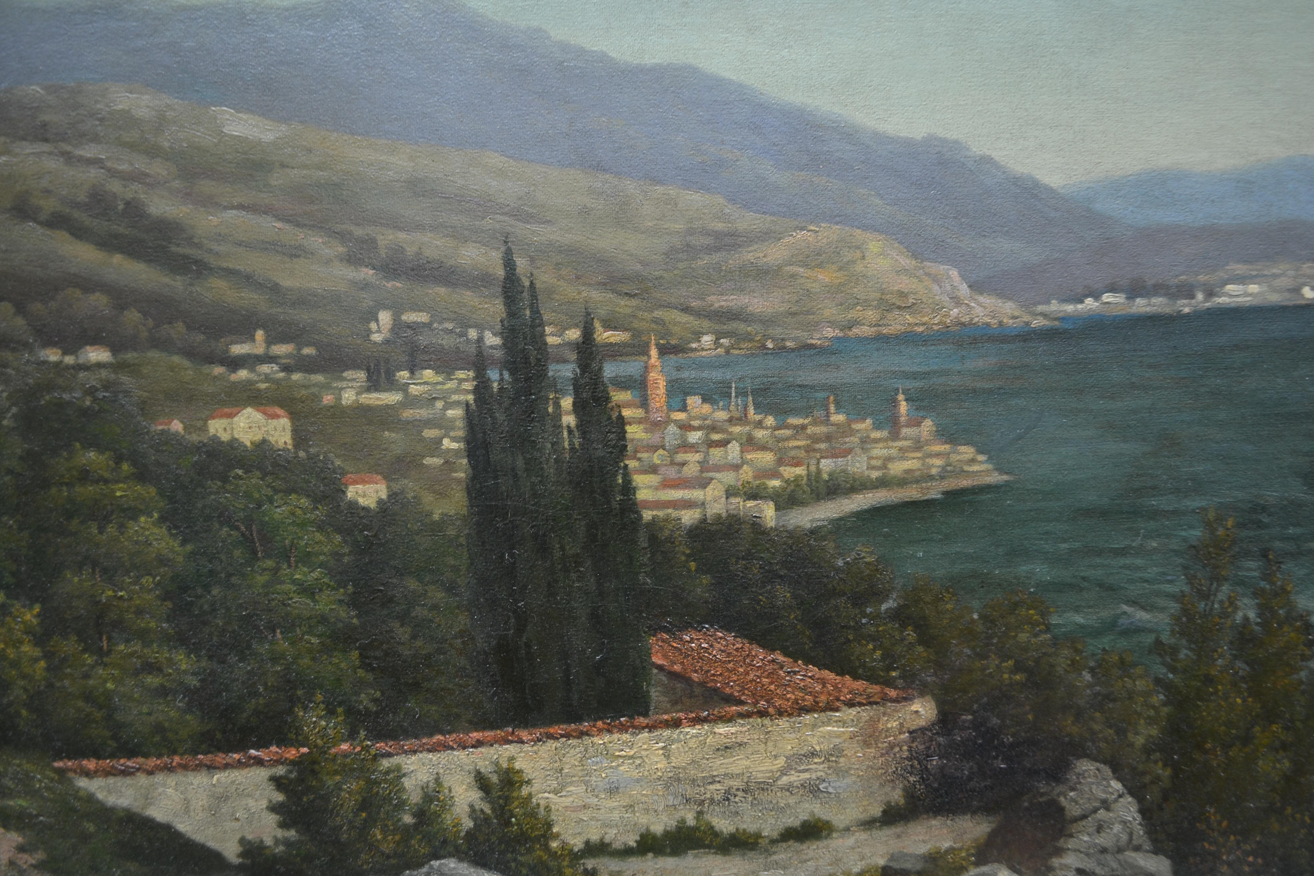 19th Century Northern Italian Landscape around Lake Como by Karl Kaufman In Good Condition In Vancouver, British Columbia