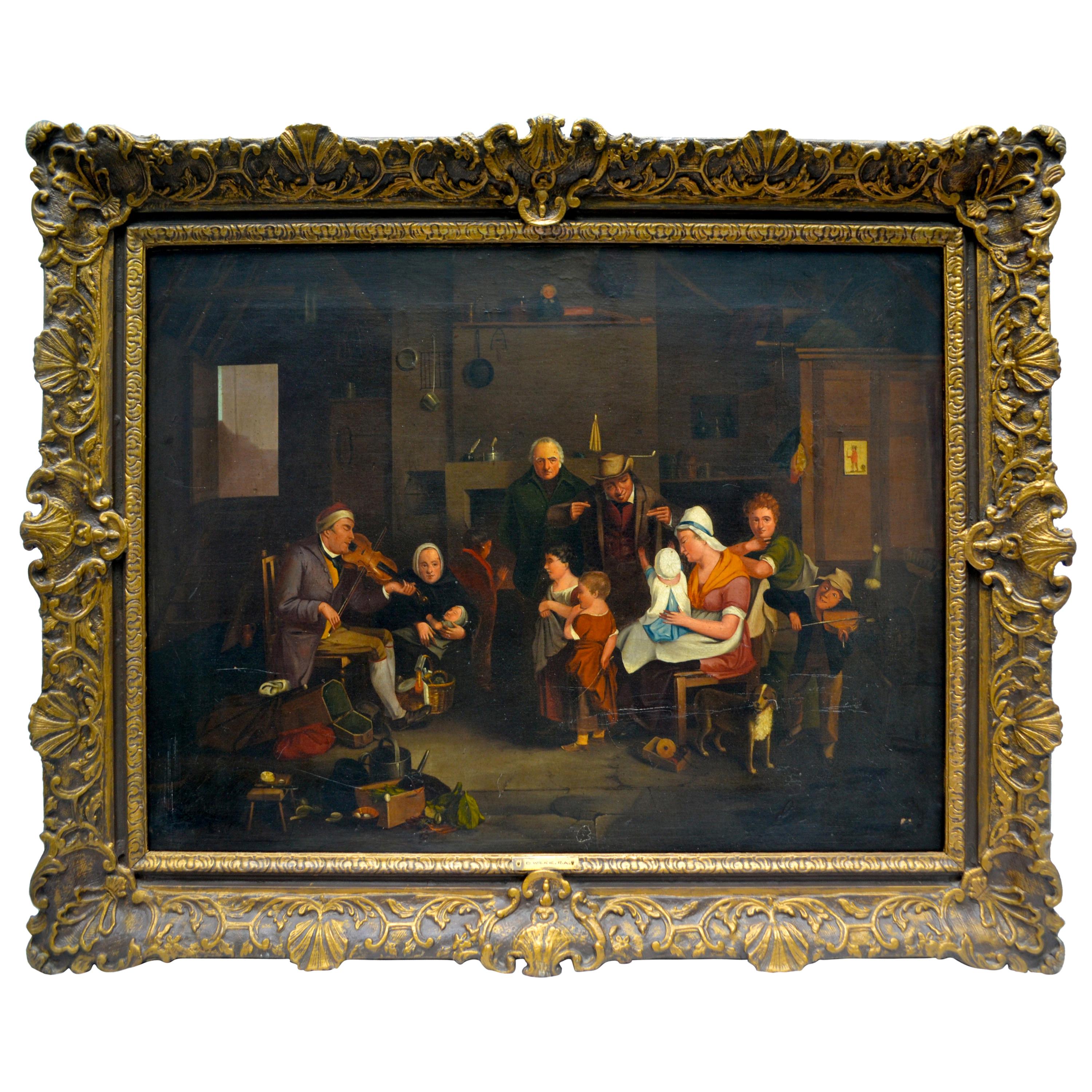 Rendition du 19e siècle du Blind Fiddler in the Tate de Sir David Wilkie