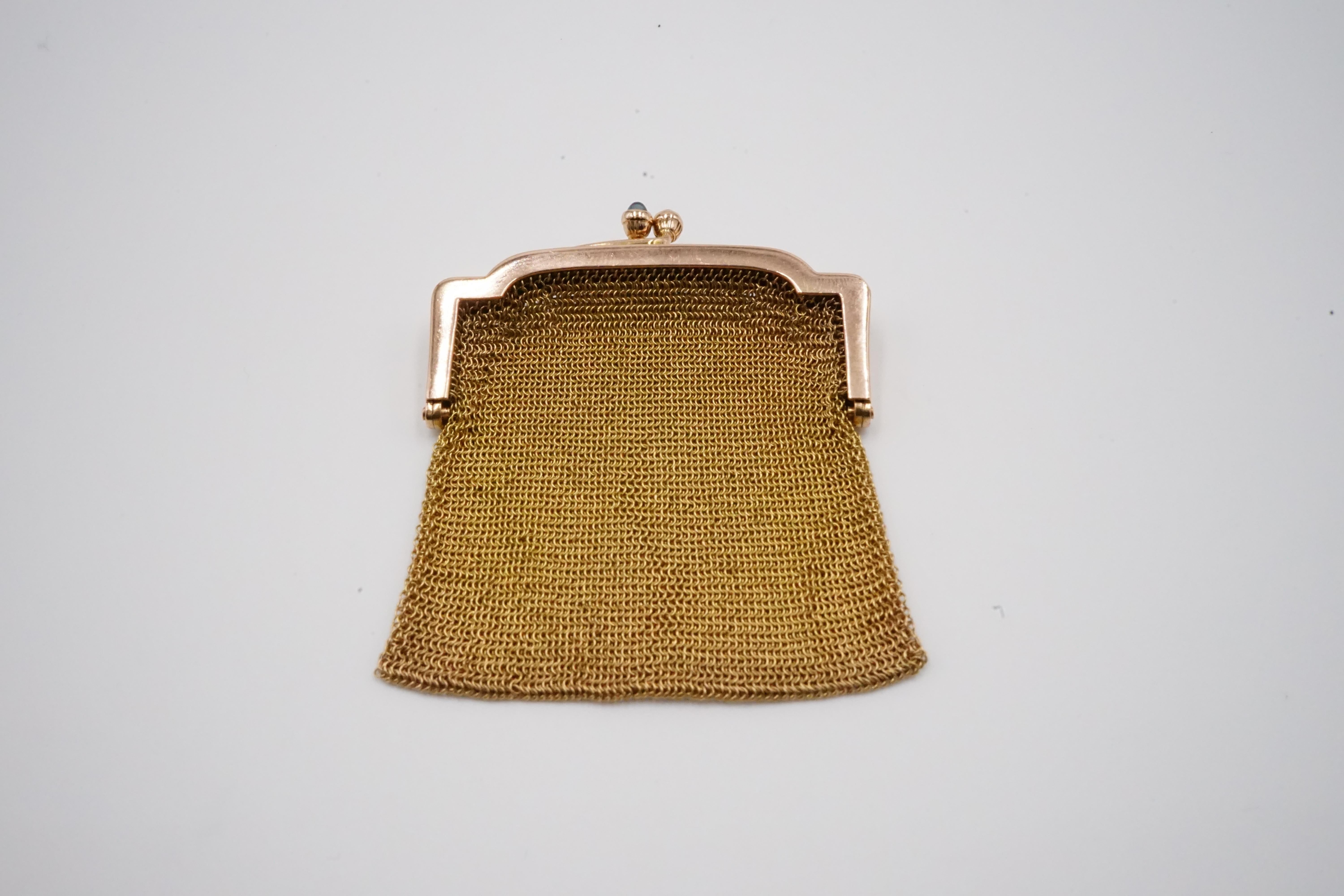 gold mesh handbag
