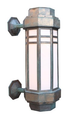 1920’s Art Deco Bronze Exterior Wall Light
