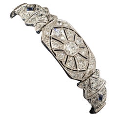 Bracelet Art déco des années 1920 avec diamants et saphirs