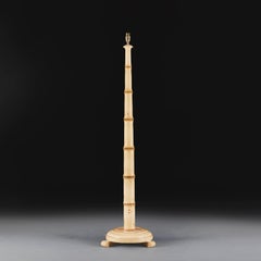 A 1920s Faux Bamboo Painted Standard Lamp
