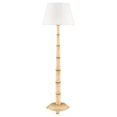 A 1920s Faux Bamboo Painted Standard Lamp