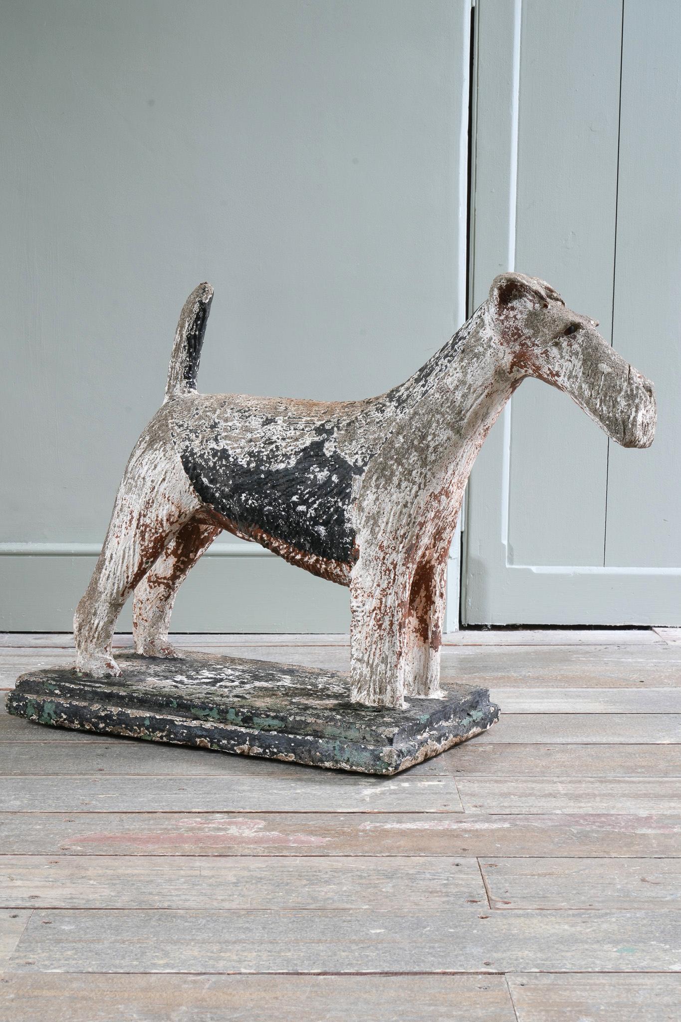English A 1920s Fox Terrier Sculpture