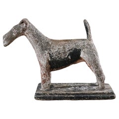 Antique A 1920s Fox Terrier Sculpture