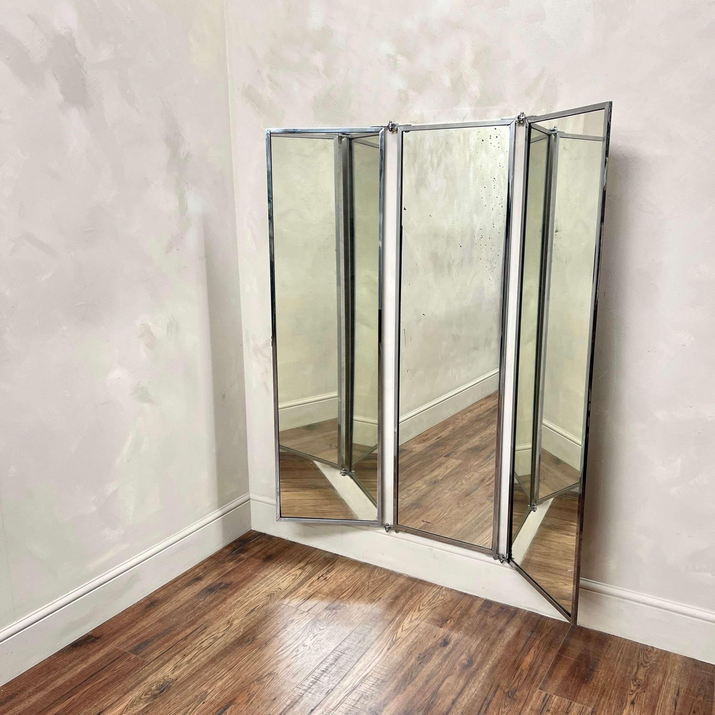A 1920's Nickel Plated Triptych Miroir - Brot 8