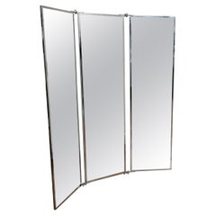 A 1920's Nickel Plated Triptych Miroir - Brot