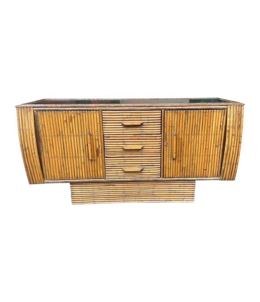 Art Deco 1920s Oak and Bamboo Sideboard by Angaves of Leicestershire For Sale