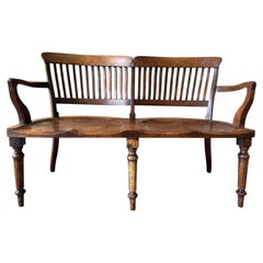 Panchina a due posti in Oak del 1920