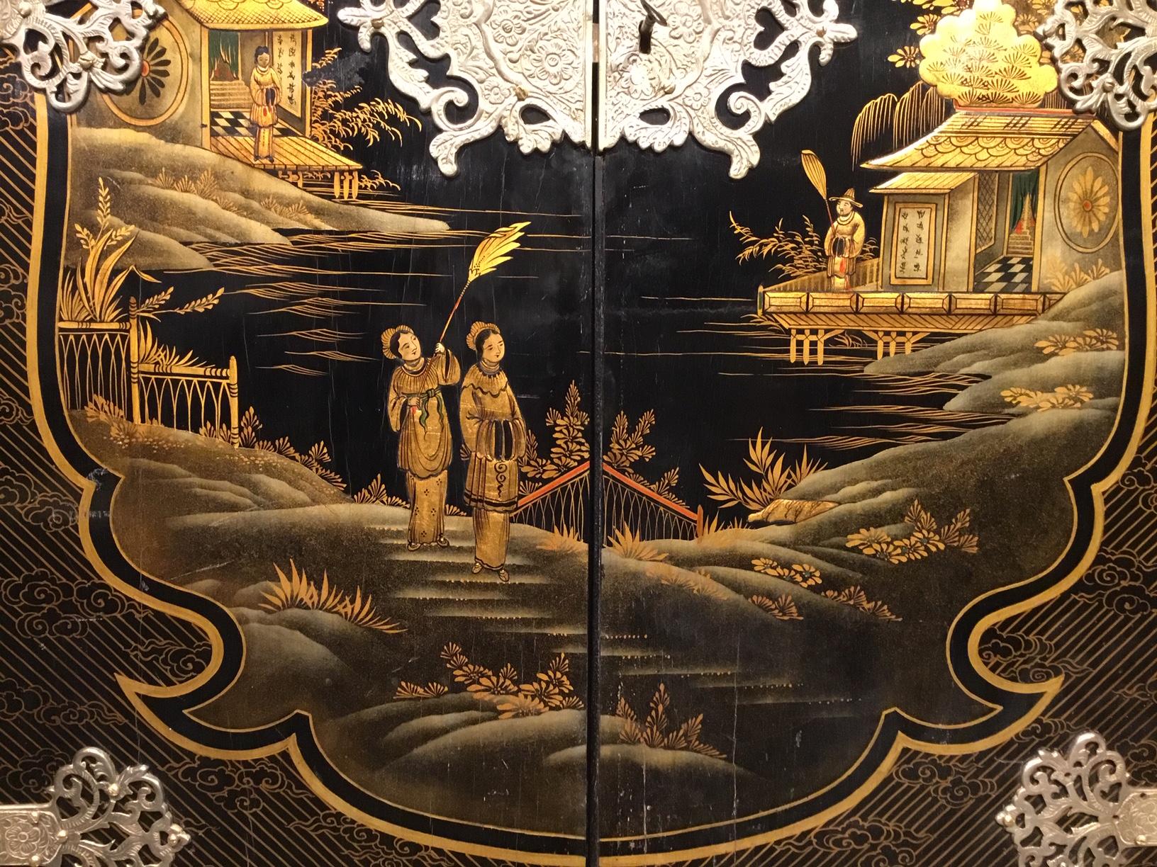 Early 20th Century 1920s Period Chinoiserie Cabinet