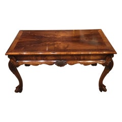 1920s Period Figured Walnut Antique Coffee Table