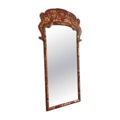 A 1920's Pierre Lottier Scarlet Chinoiserie Mirror