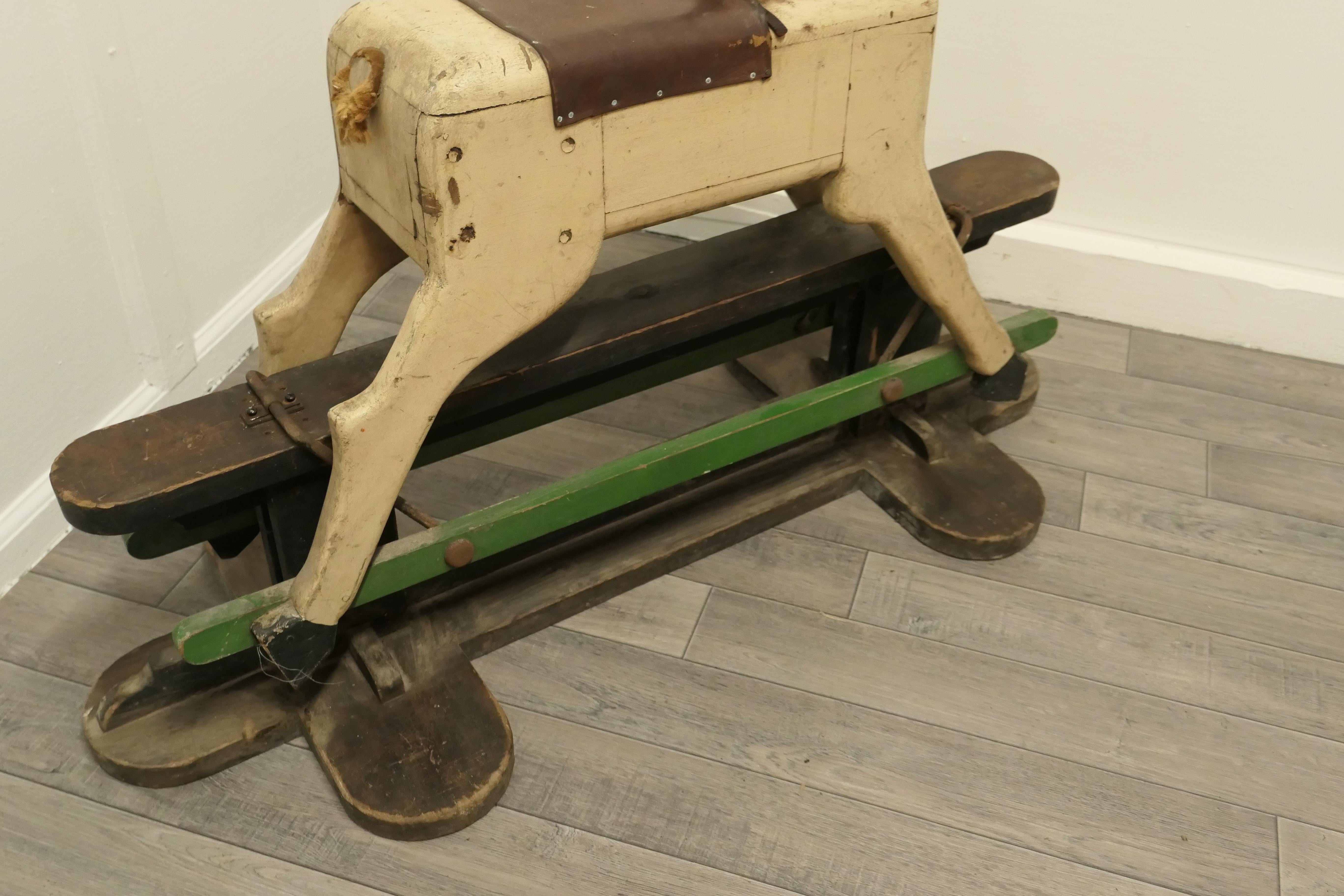 vintage rocking horse wooden