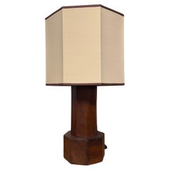 A 1930 wood table lamp