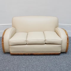 A 1930'3 Art Deco Tank Sofa by Heal's of London
