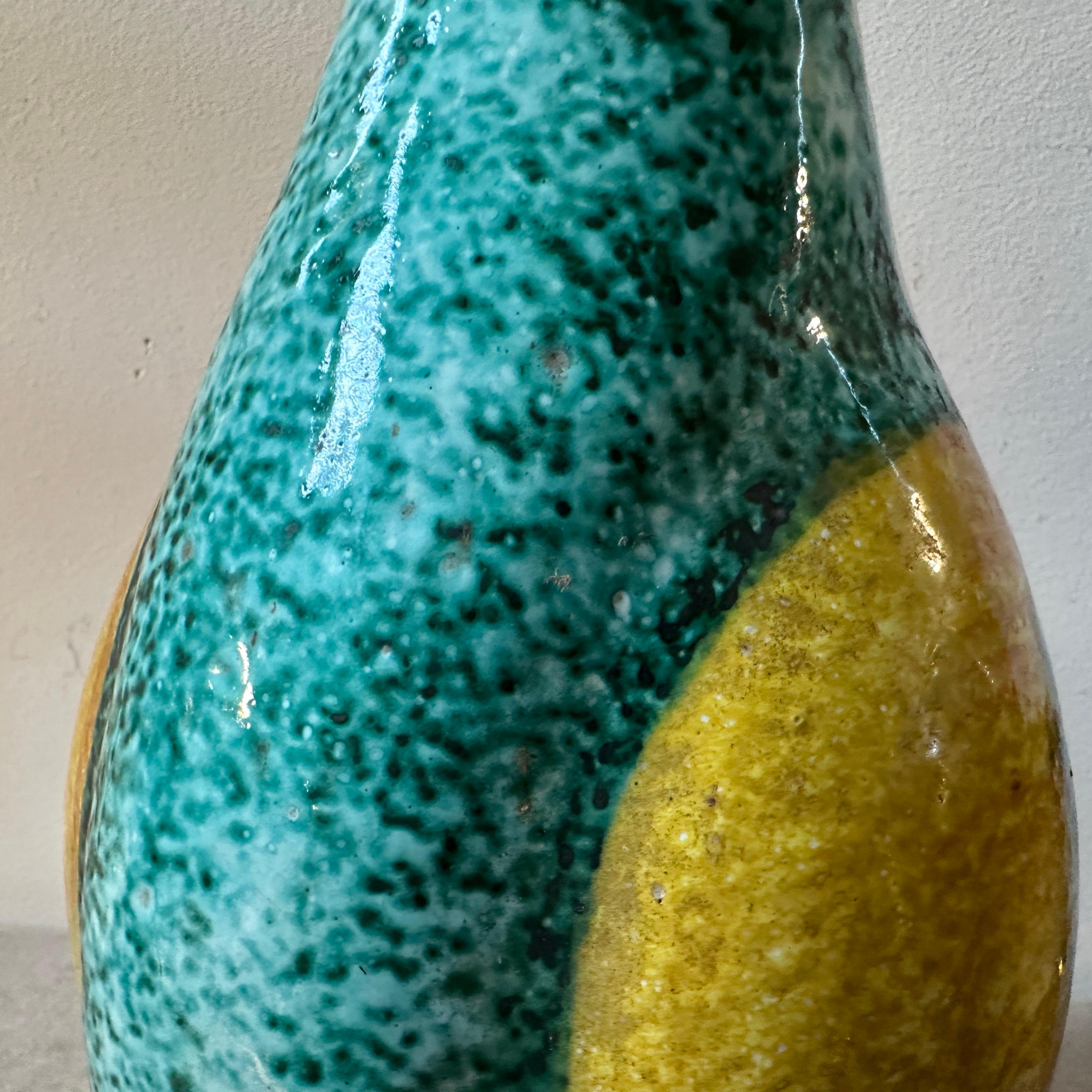 Art Deco Albisola Polychrome Penguin-Vase aus Keramik, 1930er Jahre, Art déco  (20. Jahrhundert) im Angebot