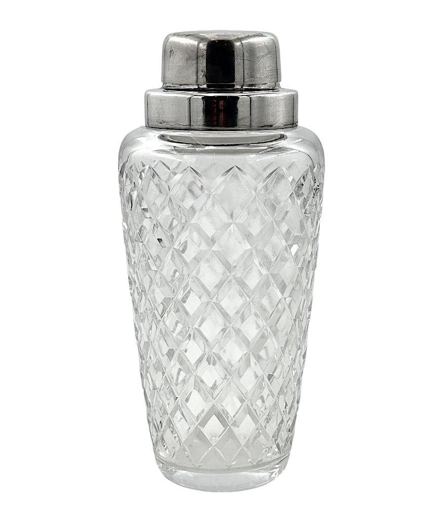 Shaker en cristal taillé et plaqué argent de WMF, datant des années 1930, de style Art déco. en vente 8