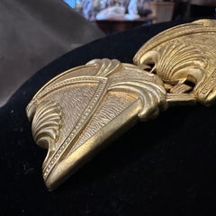 Art Deco Gilded Metal Bracelet, Italy, Circa 1930, Geometric Design