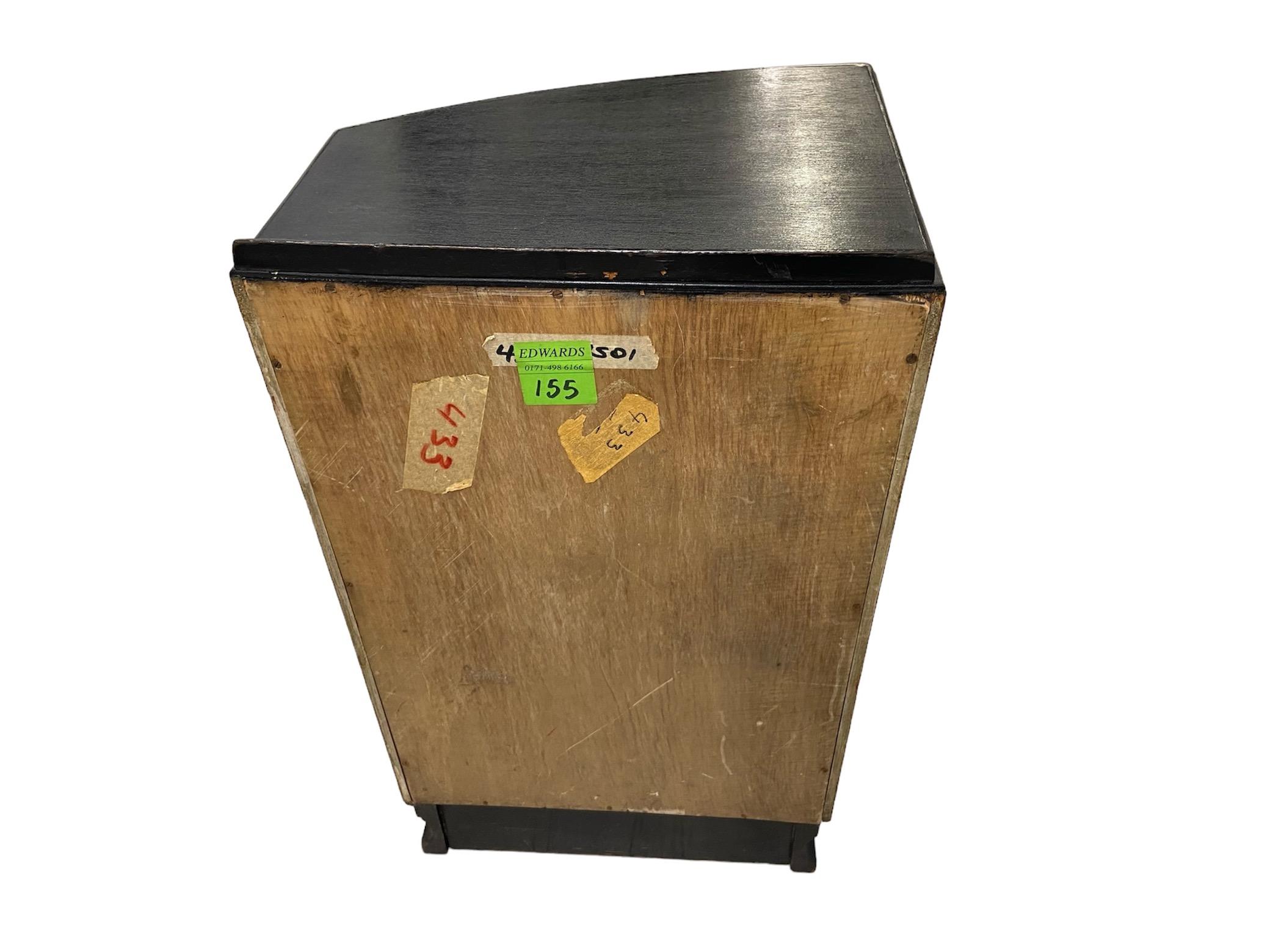 British A 1930's Art Deco Walnut bedside cabinet or nightstand, provenance Claridge's For Sale