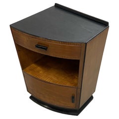 A 1930's Art Deco Walnut bedside cabinet or nightstand, provenance Claridge's