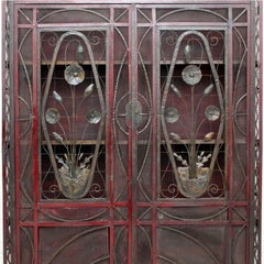 1930s Decorative Metalwork Art Deco French Cupboard