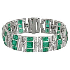 1930s Emerald & Diamond Bracelet