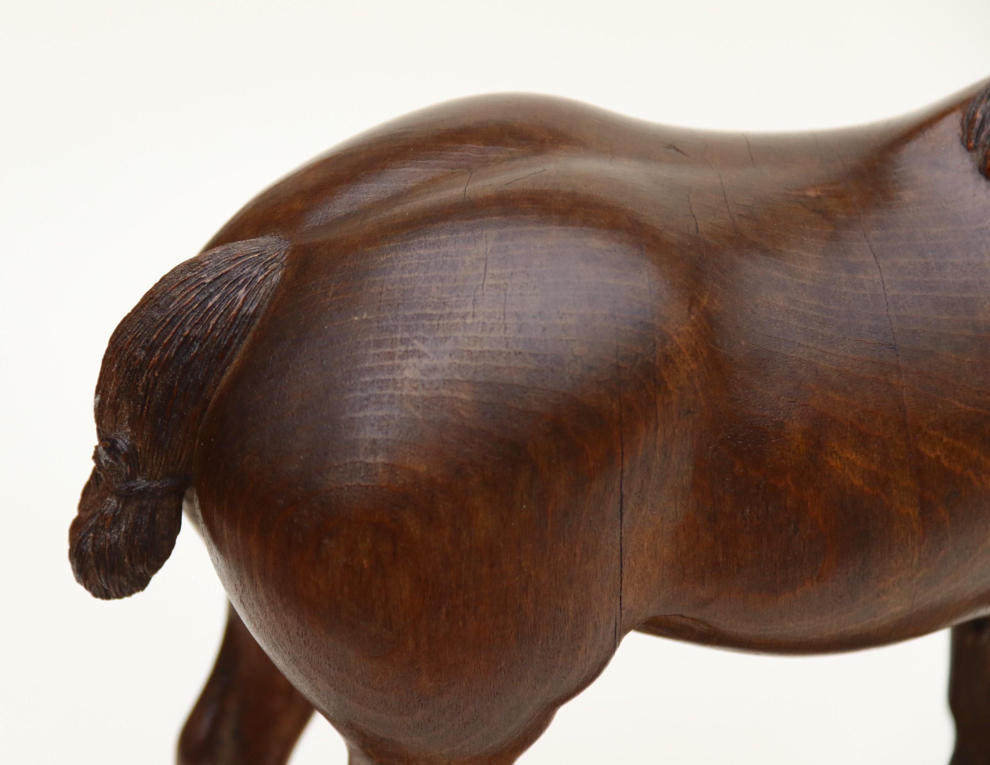 A 1930s English hand carved study of a Belgian draught horse stallion. For Sale 10