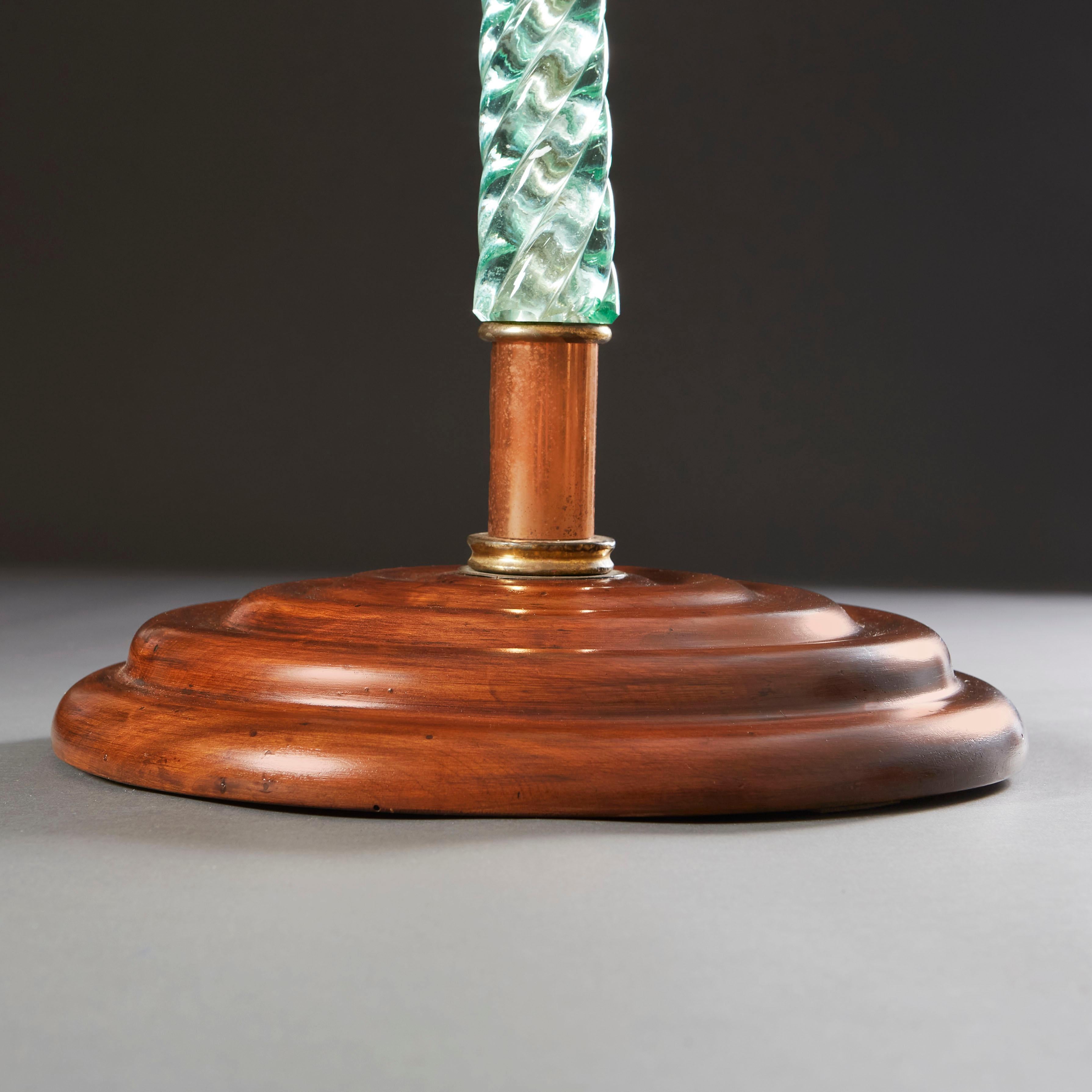 20th Century 1930s Glass and Copper Standard Lamp After Venini