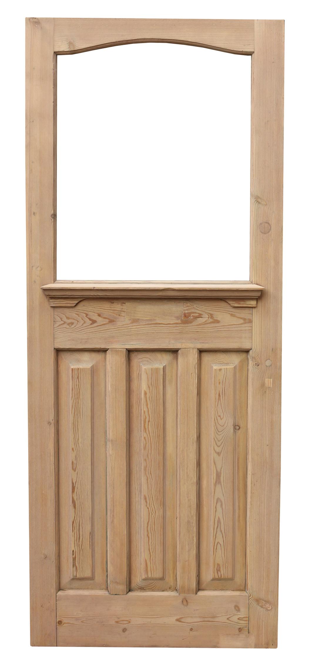 A reclaimed Art Deco style front door for glazing.