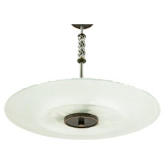A 1930s Swedish Art Deco Pendant with Raw Glass Edge