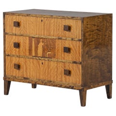 A 1930s Swedish Marquetry Chest of Drawers