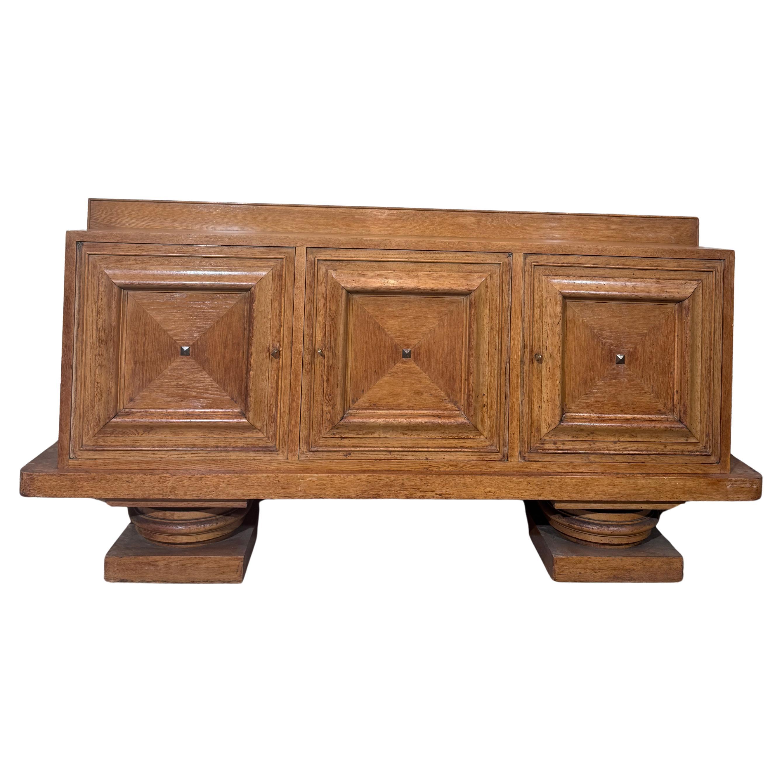 A 1940 solid oak sideboard