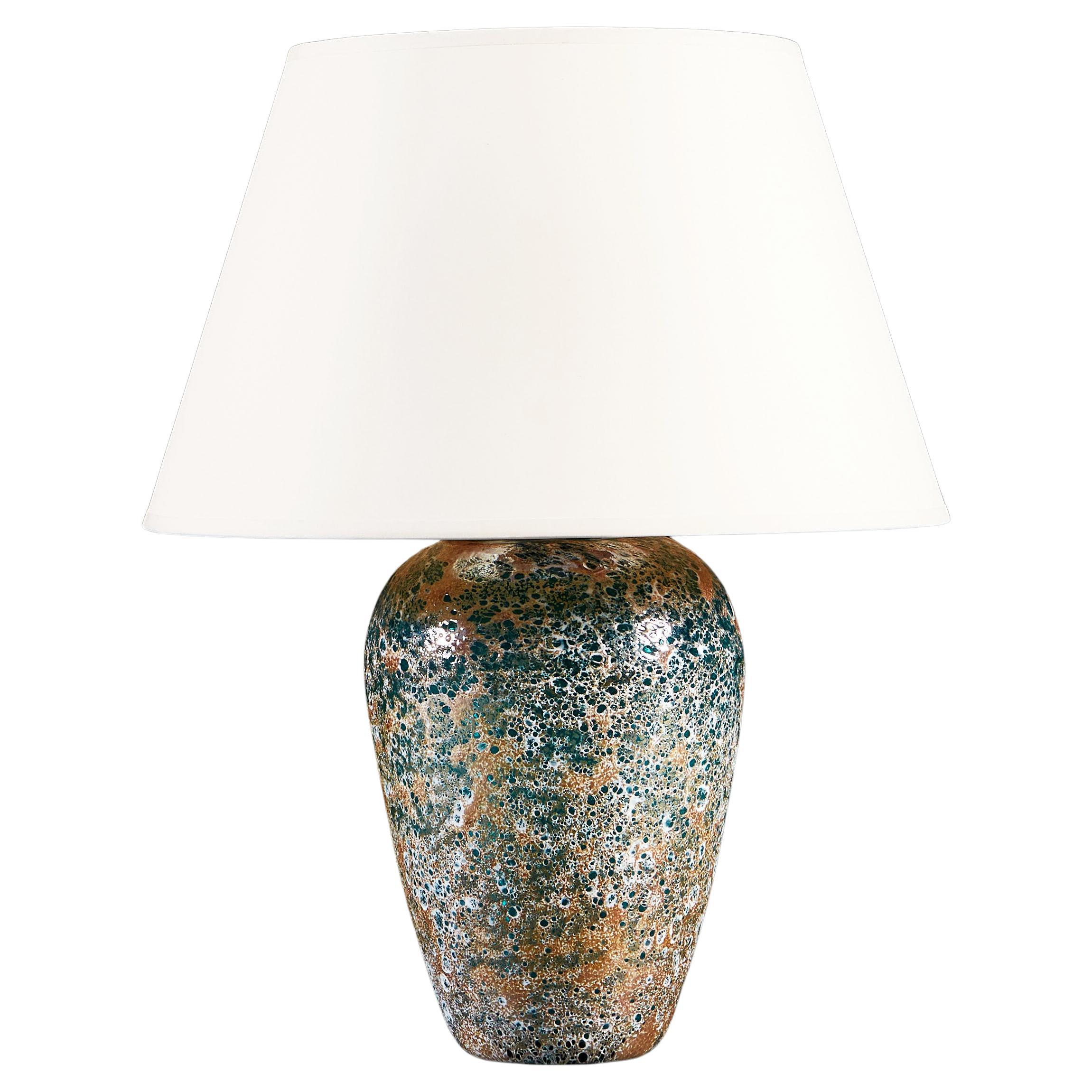 A 1940s Art Glass Vase as a Table Lamp