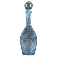 A 1940s Light Blue Murano Glass Decanter with Stopper