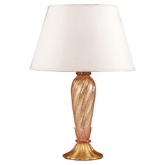 A 1940s Pink Murano Glass Table Lamp by Seguso