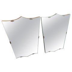 A 1940s Set of Two Gio Ponti Style Art Deco Italian Wall Mirrors