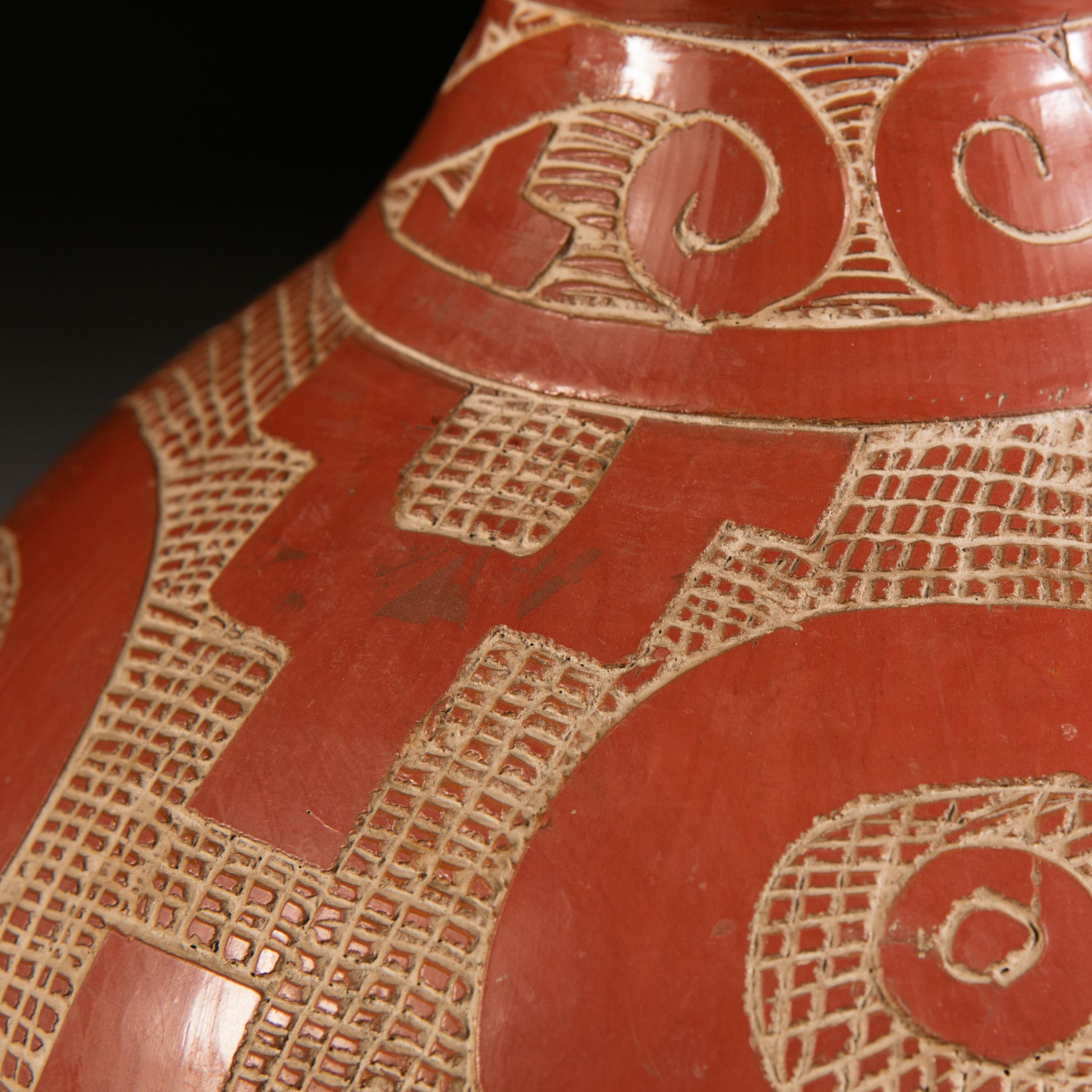 1940s Terracotta Vase as a Table Lamp in South American Taste 4