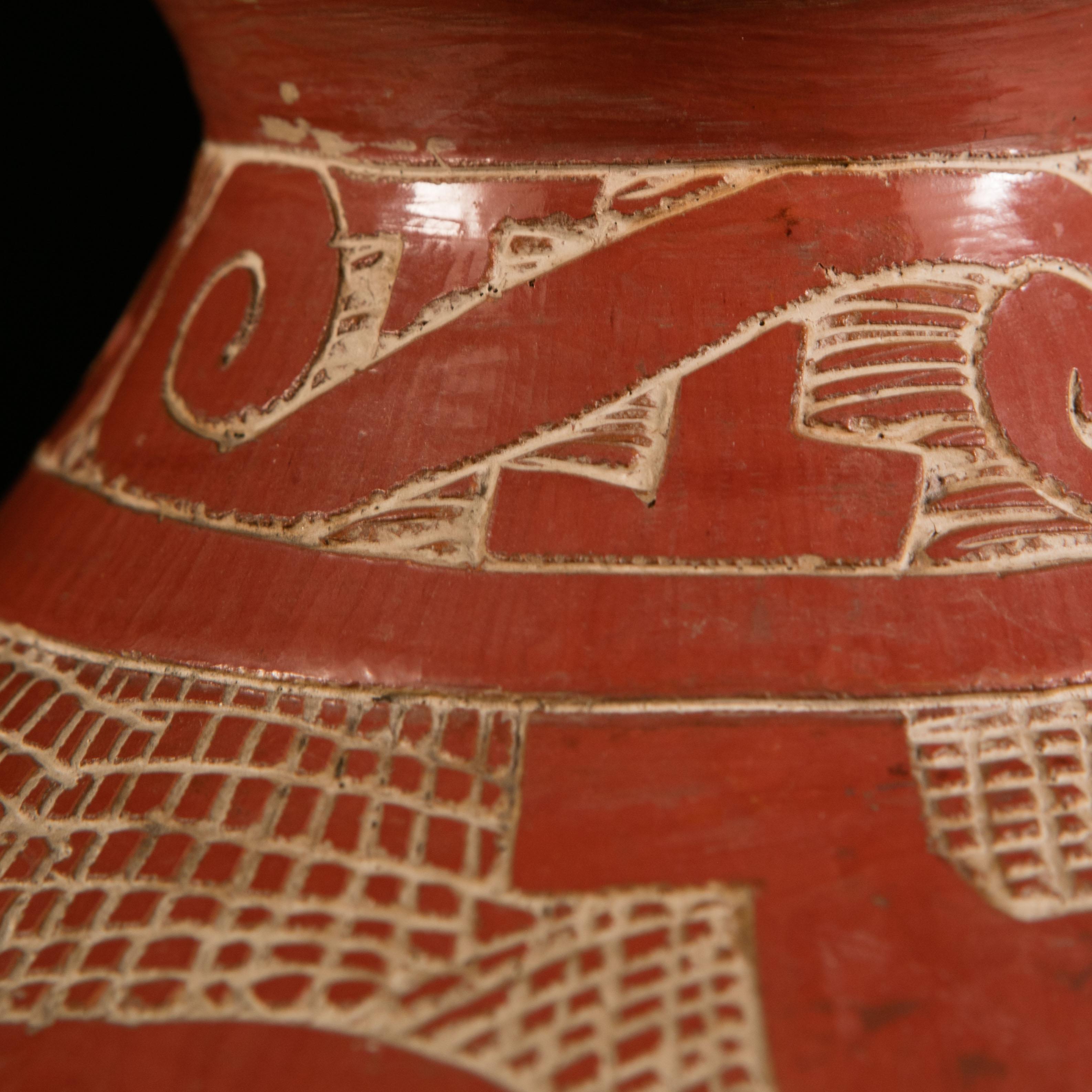 20th Century 1940s Terracotta Vase as a Table Lamp in South American Taste