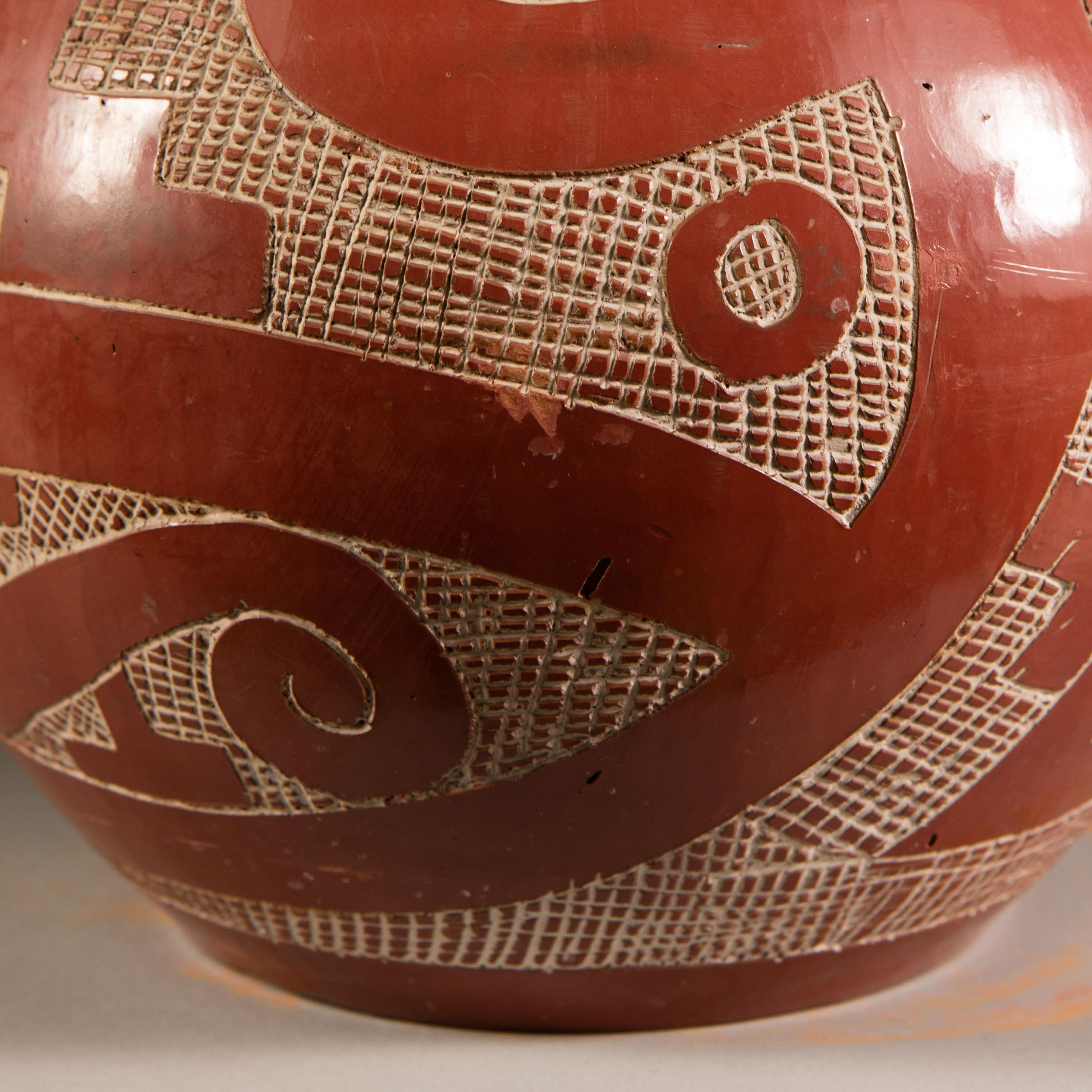1940s Terracotta Vase as a Table Lamp in South American Taste 3