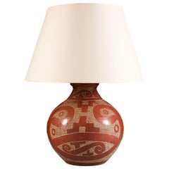 1940s Terracotta Vase as a Table Lamp in South American Taste