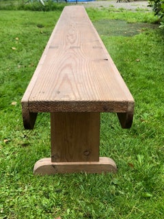 A 1940ties long low wooden bench