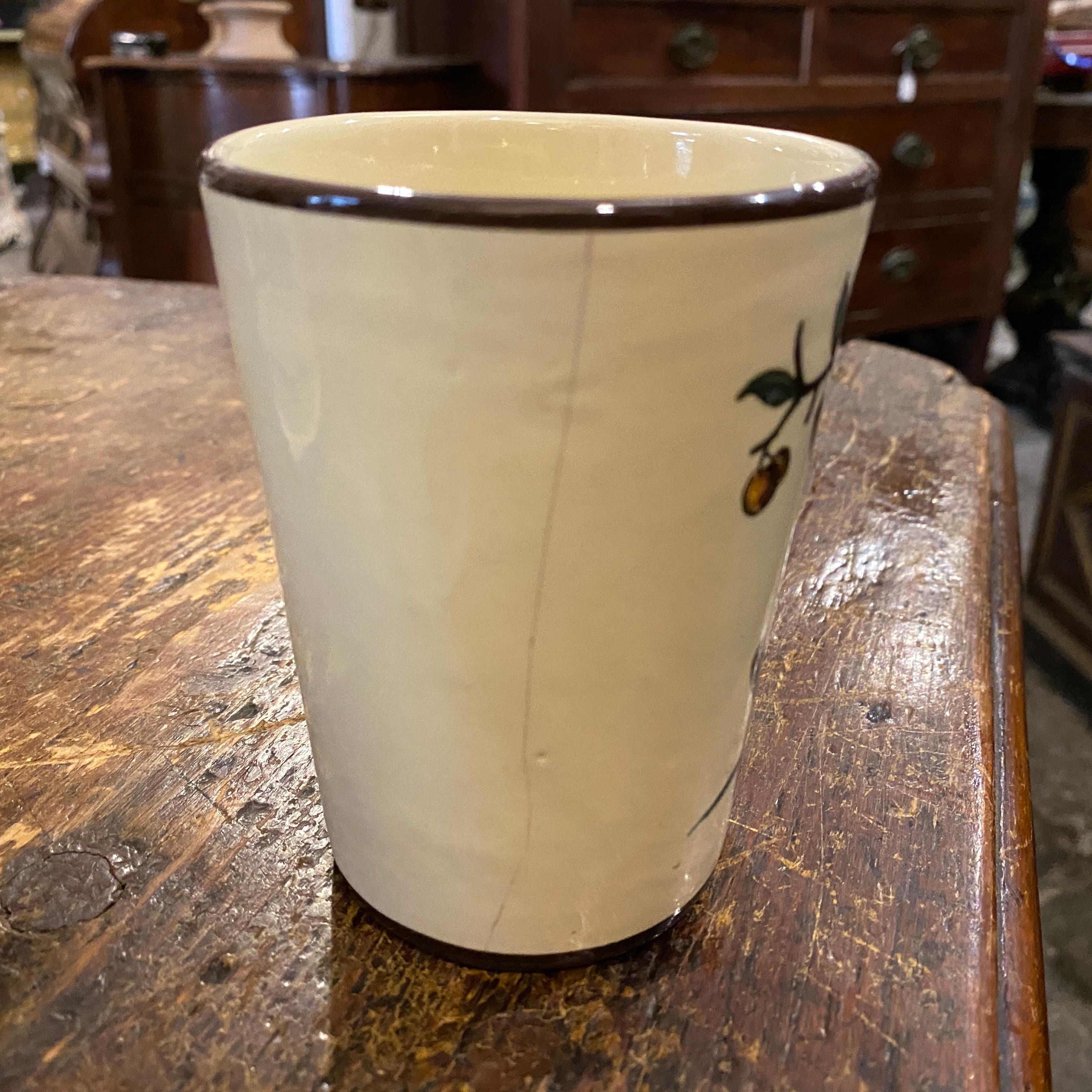 1947 Hand Painted Ceramic Sicilian Jug and Two Glasses Designed by Giò Ponti 2