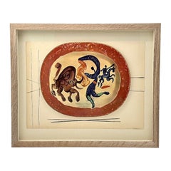 A 1948 framed lithographic plate limited edition “Ceramiques de Picasso”